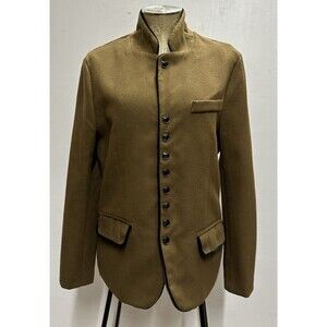 ZYFG Free women vntage size Large  brown blazer with button and pockets